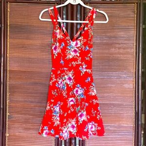 Fun red flowe dress